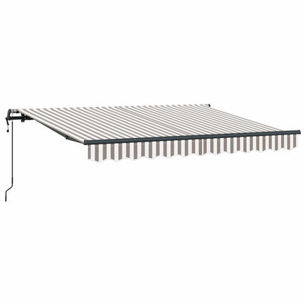 Udtrækkelig markise Lys Grå og Hvid 3,5 x 2 m Stof