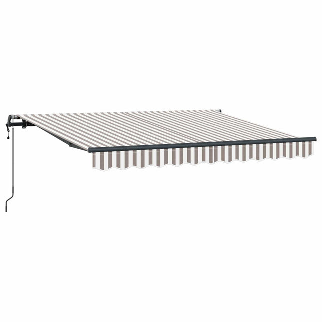 Utrækkelig Markise Lys Grå og Hvid 3,5 x 2 m Stof