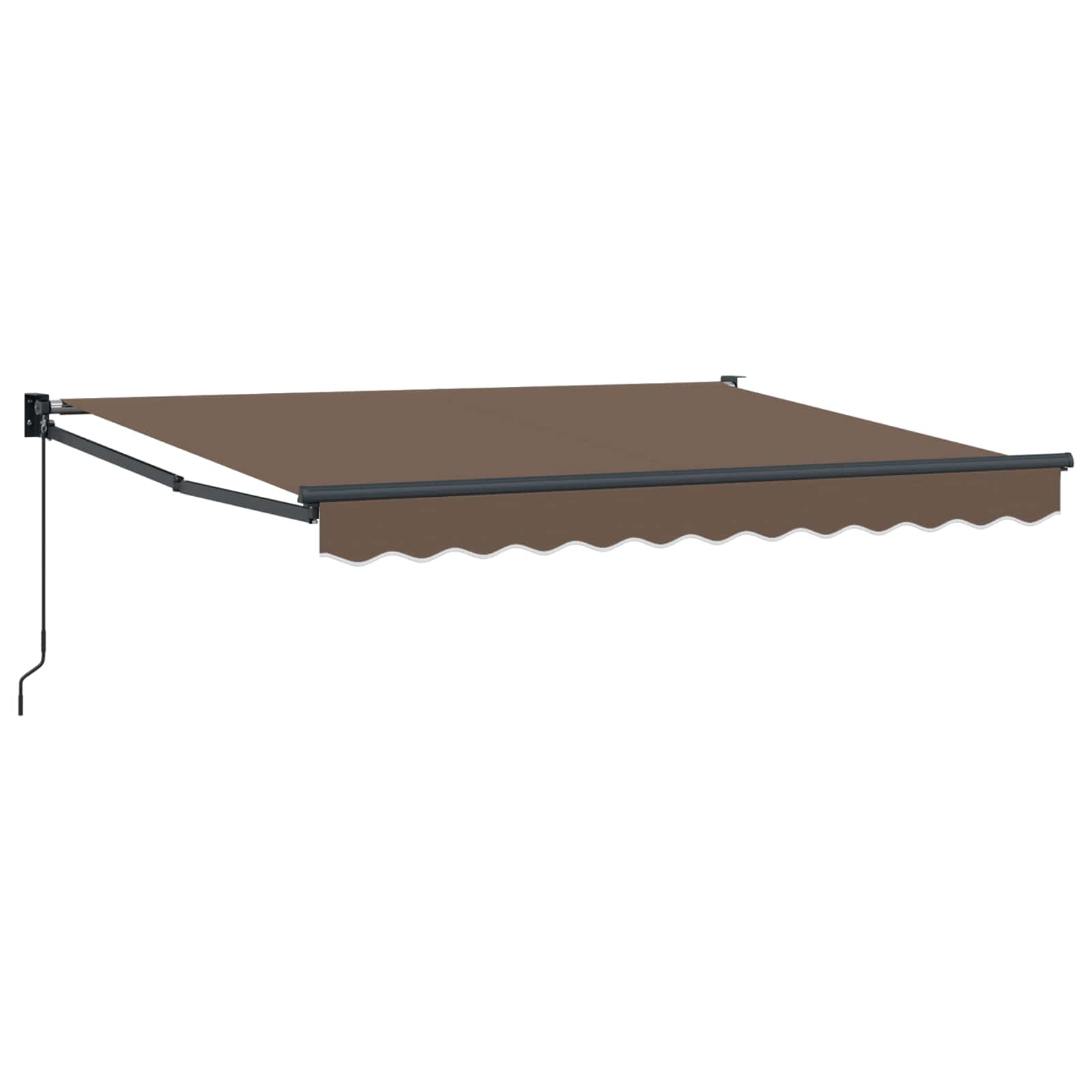 Udtrækkelig markise Gråbrun 4 x 2 m 100% Polyester og Aluminium