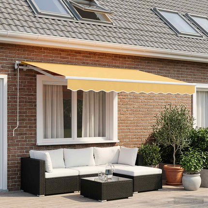 Udtrækkelig markise Sandfarvet 300 x 250 cm Polyester