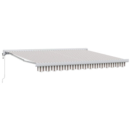 Udtrækkelig markise Lys Grå og Hvid 300 x 250 cm Stof og Metal