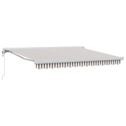 Udtrækkelig markise Lys Grå og Hvid 300 x 250 cm Stof og Metal