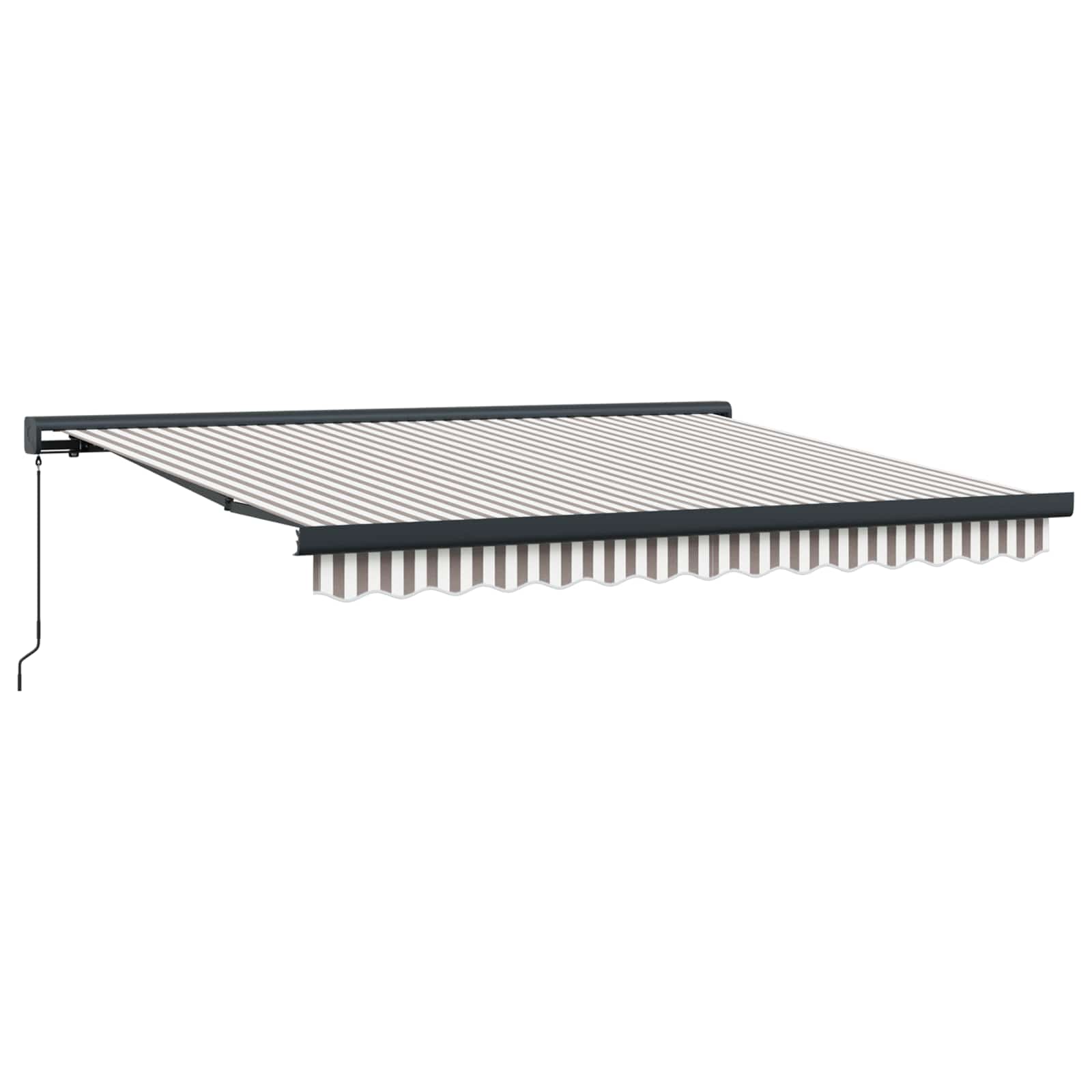 Udtrækkelig markise Lys Grå og Hvid 300 x 250 cm