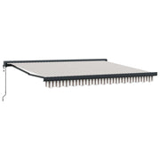 Udtrækkelig markise Lys Grå og Hvid 300 x 250 cm Stof og Metal