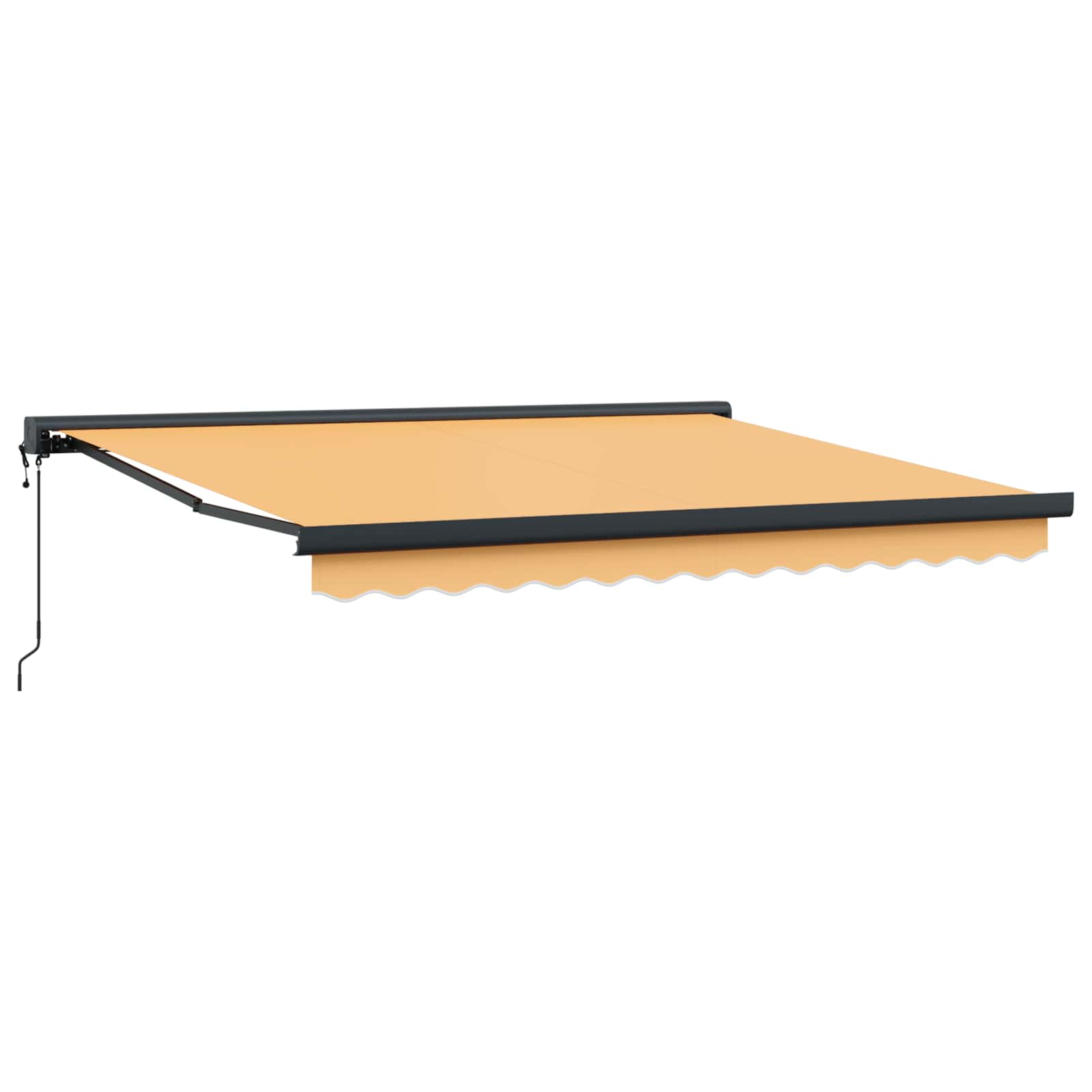 Udtrækkelig markise Sandfarvet 300 x 250 cm Stof og Metal