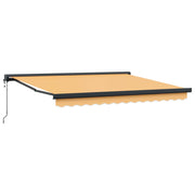 Udtrækkelig markise Sandfarvet 300 x 250 cm Stof og Metal
