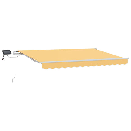 Udtrækkelig markise Sandfarvet 350 x 250 cm Stof og aluminium