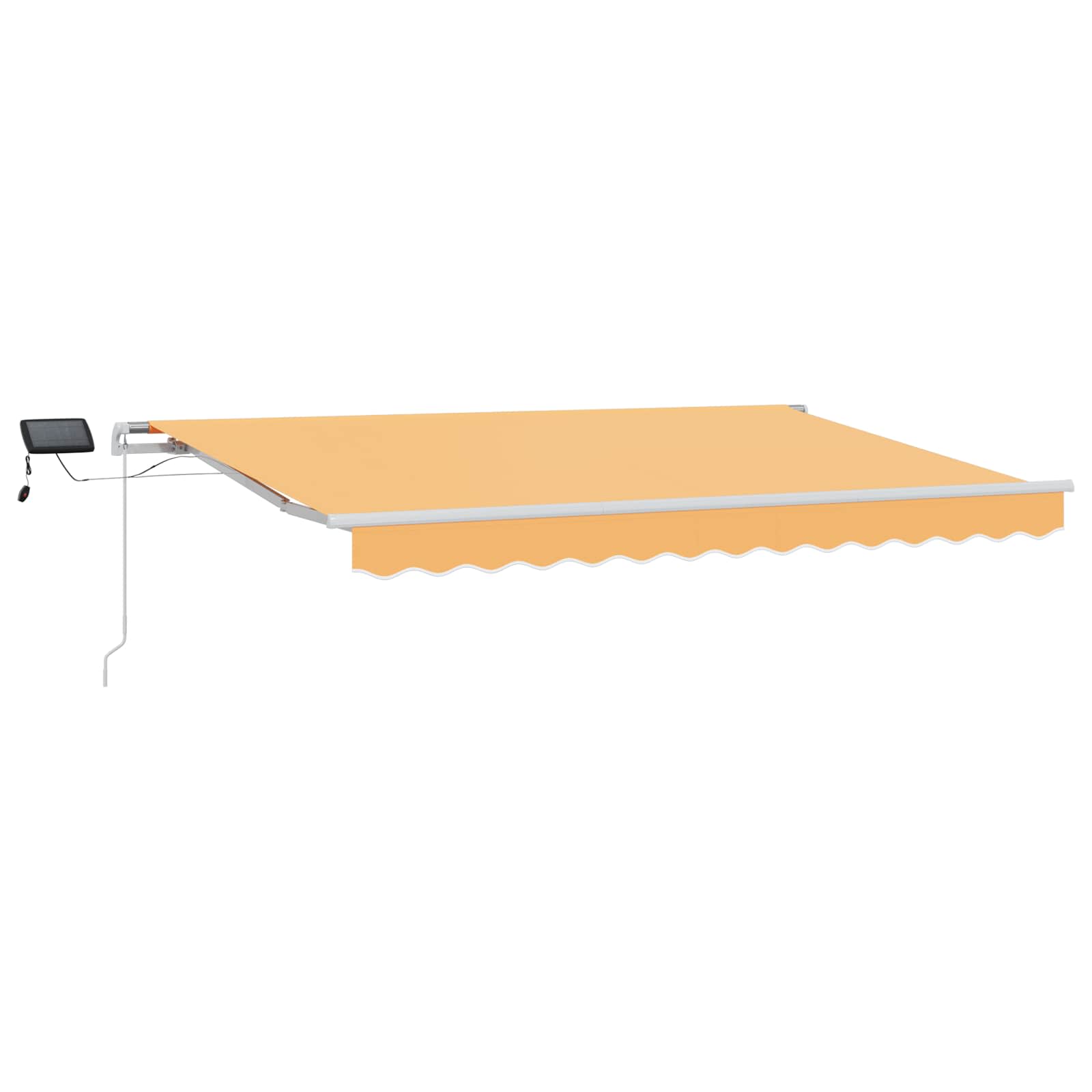 Udtrækkelig markise Sandfarvet 350 x 250 cm Stof og aluminium