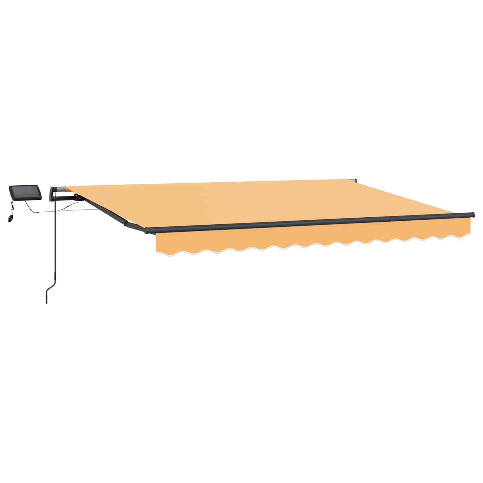 Udtrækkelig markise Sandfarvet 350 x 250 cm Stof og aluminium
