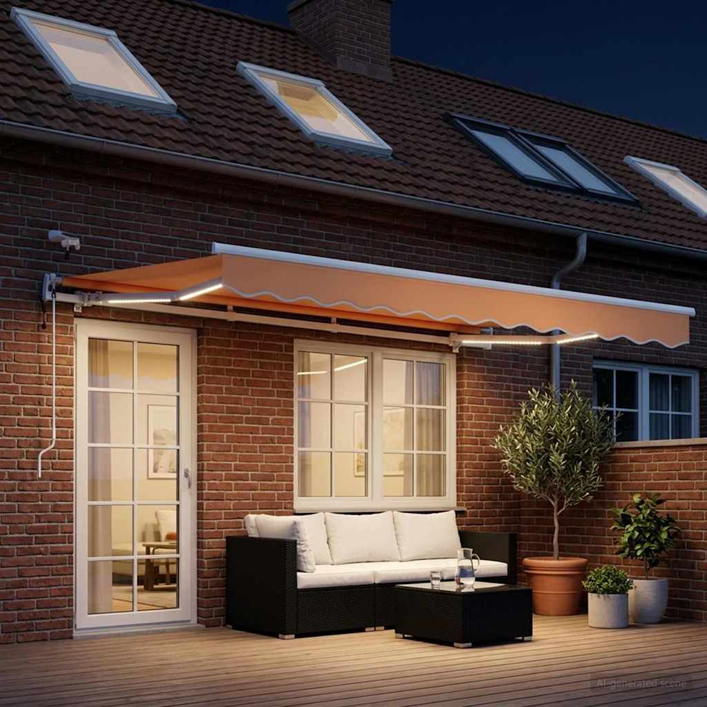 Markiseduge Sandfarvet 400 × 300 cm Polyester