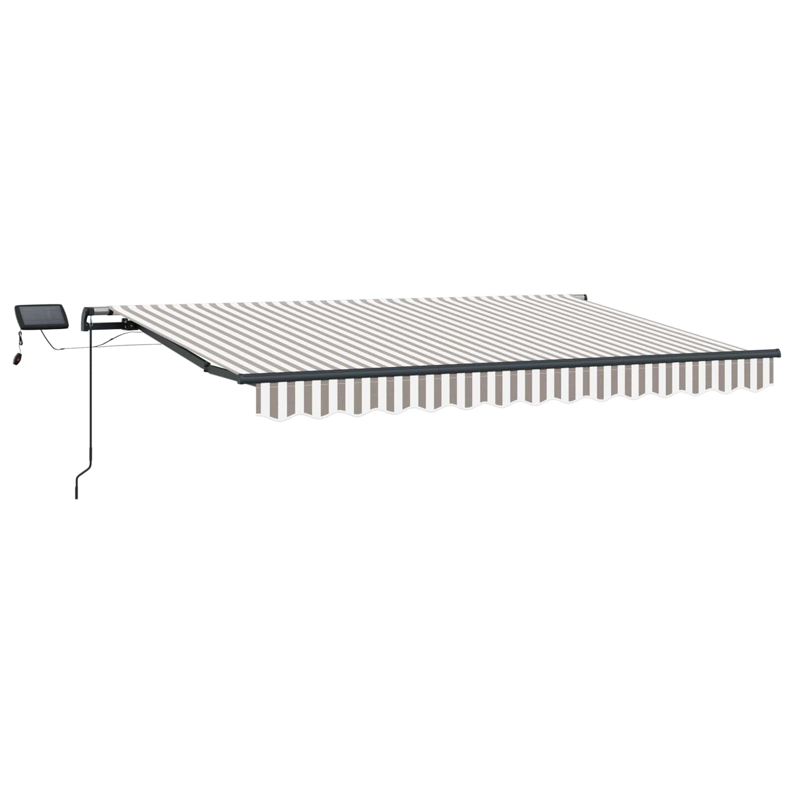 Udtrækkelig markise Lys Grå og Hvid 400 × 300 cm