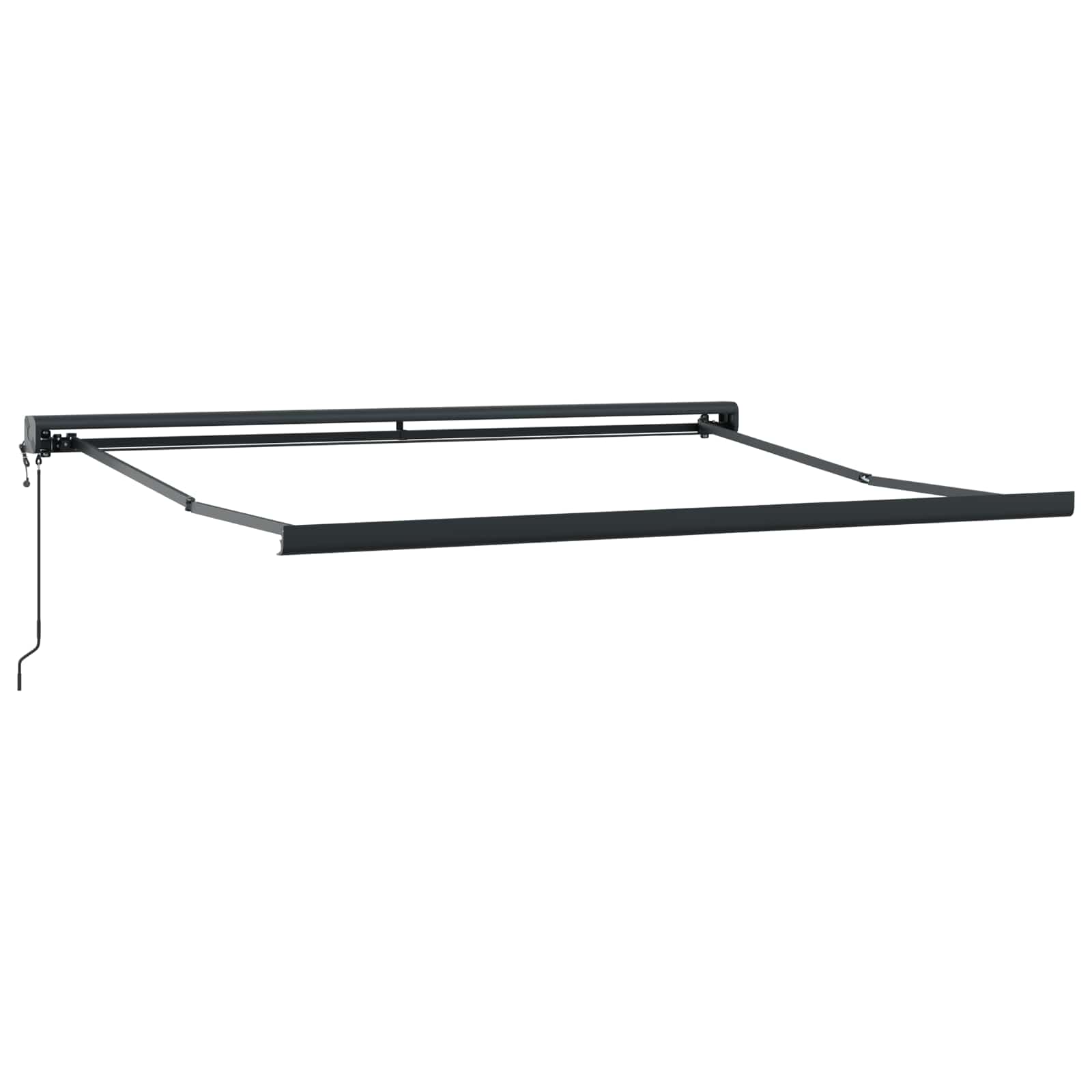 Udtrækkelig markise Gråbrun 400 × 300 cm Stof og Metal