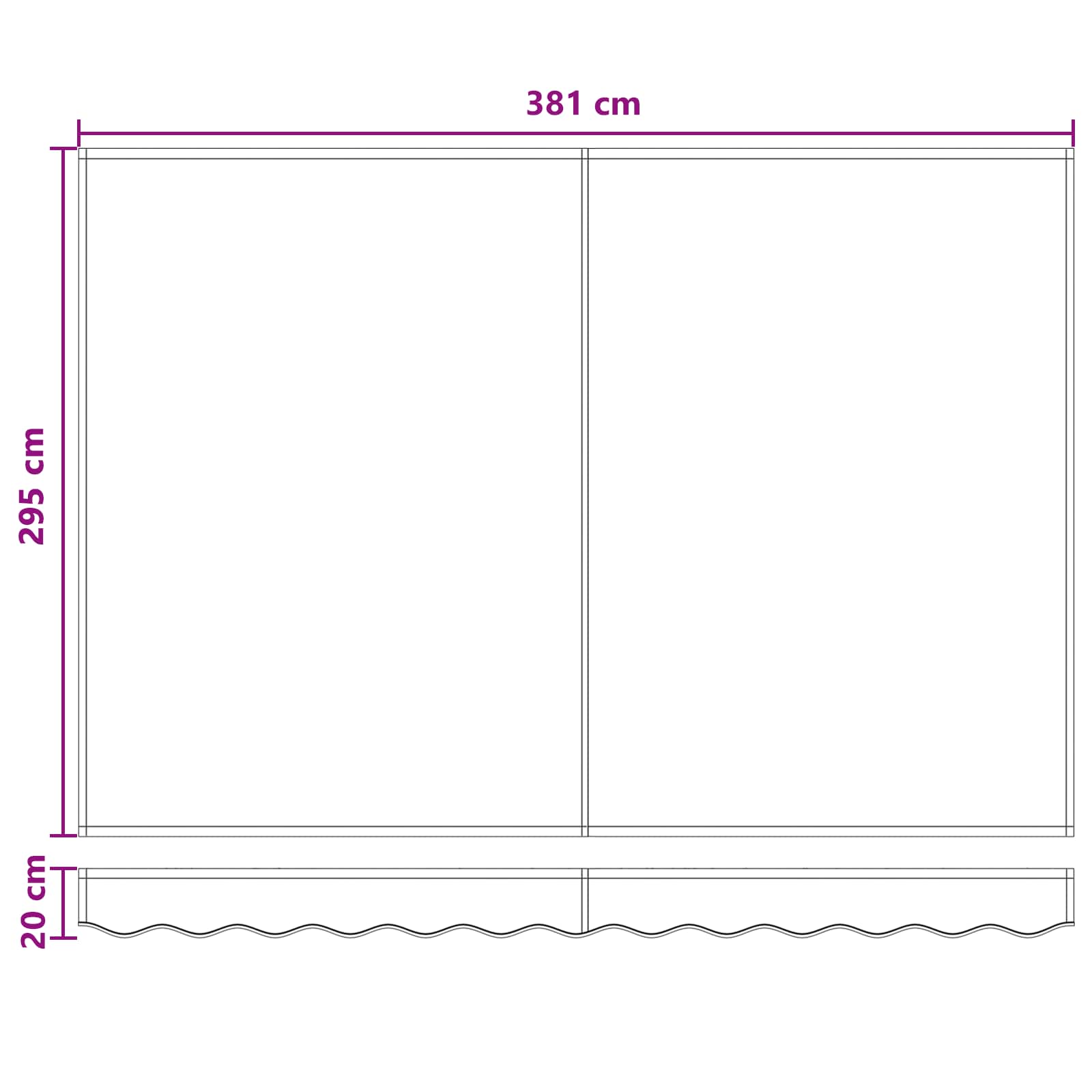 Udtrækkelig markise Gråbrun 4 × 3 m Polyester og Aluminium