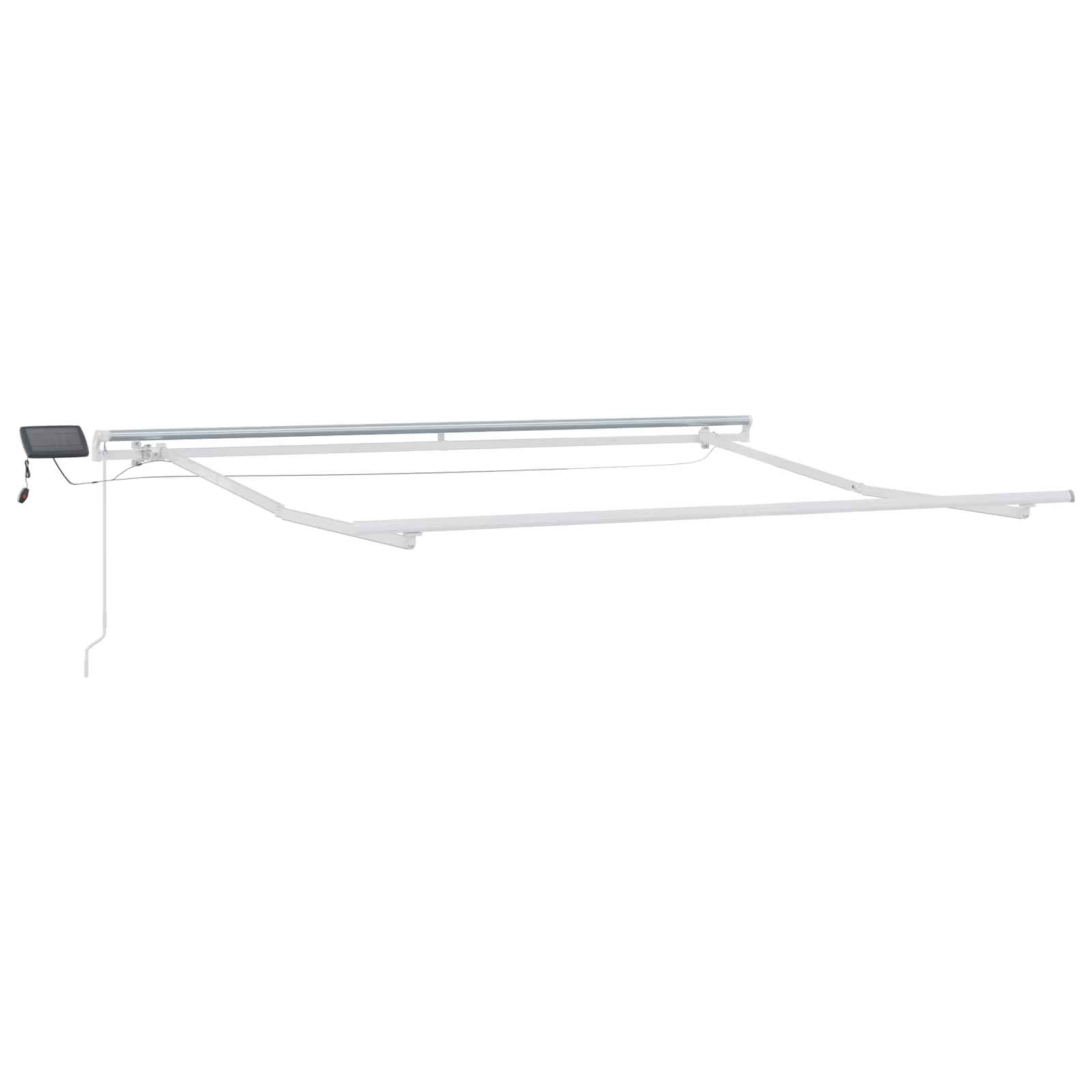 Udtrækkelig markise Sandfarvet 450 × 300 cm Stof og aluminium