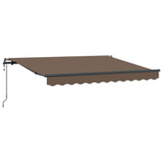 Udtrækkelig markise Gråbrun 450 × 300 cm Stof og aluminium