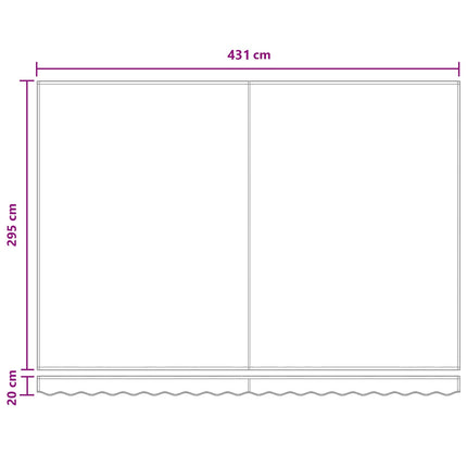 Udtrækkelig markise Gråbrun 4,5 × 3 m Polyester og metal