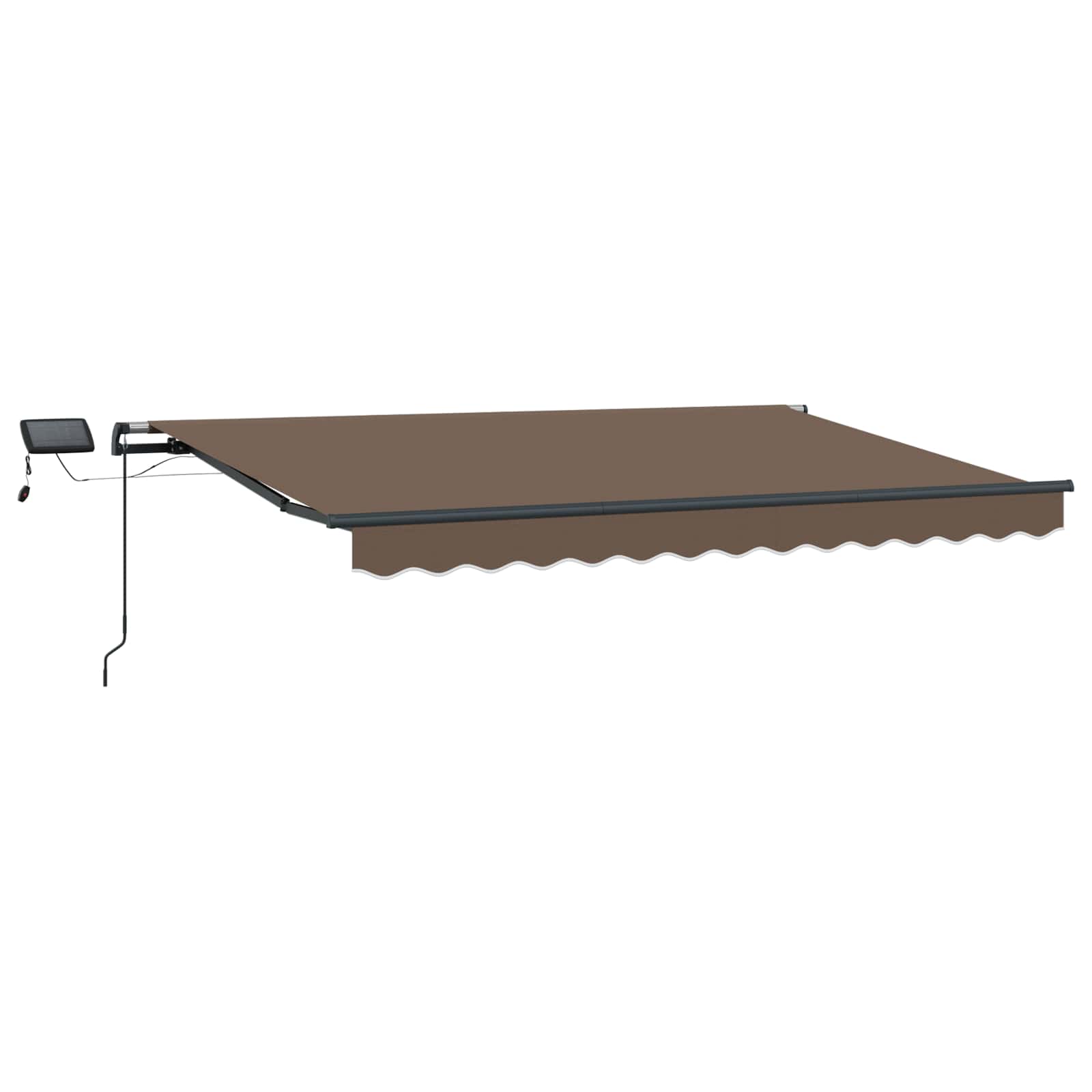 Udtrækkelig markise Gråbrun 500 × 300 cm Stof og aluminium