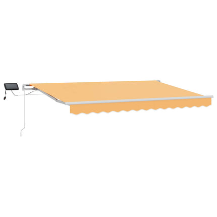 Udtrækkelig markise Sandfarvet 500 × 350 cm Stof og aluminium