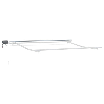 Udtrækkelig markise Sandfarvet 500 × 350 cm Stof og aluminium