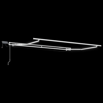 Udtrækkelig markise Sandfarvet 500 × 350 cm Stof og aluminium