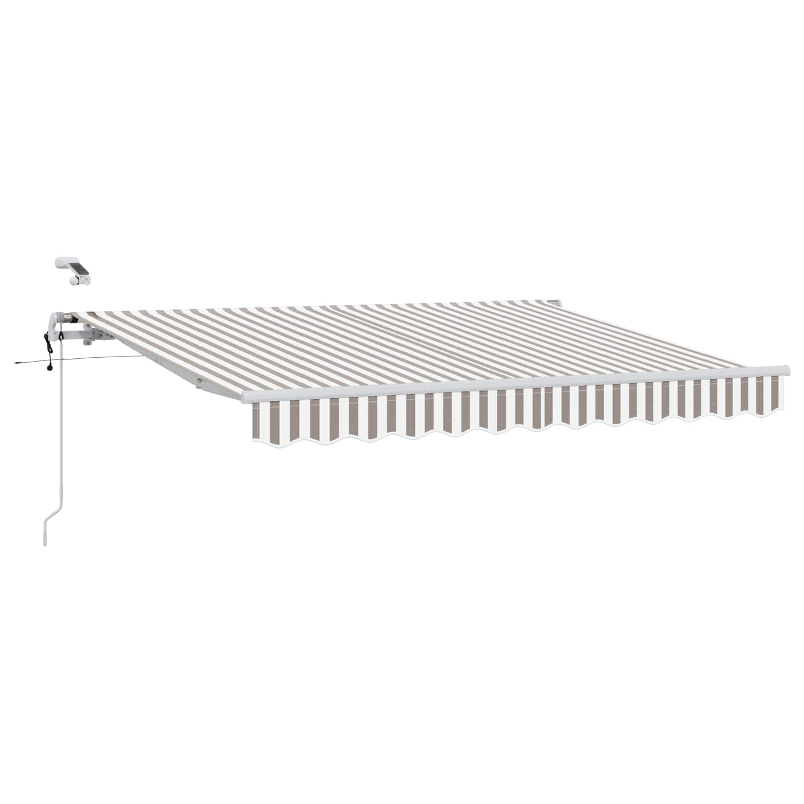 Utrækkelig Markise Lys Grå og Hvid 500 × 350 cm