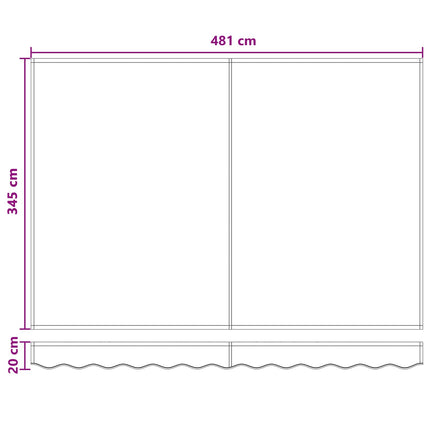 Udtrækkelig markise Sandfarvet 500 × 350 cm Stof og aluminium