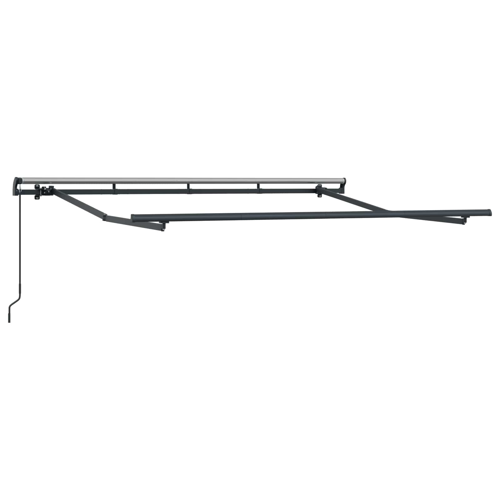 Utrækkelig Markise Lys Grå og Hvid 600 × 300 cm