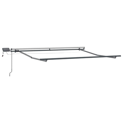 Udtrækkelig markise Sandfarvet 600 × 300 cm Stof og aluminium
