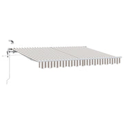 Utrækkelig Markise Lys Grå og Hvid 600 × 350 cm