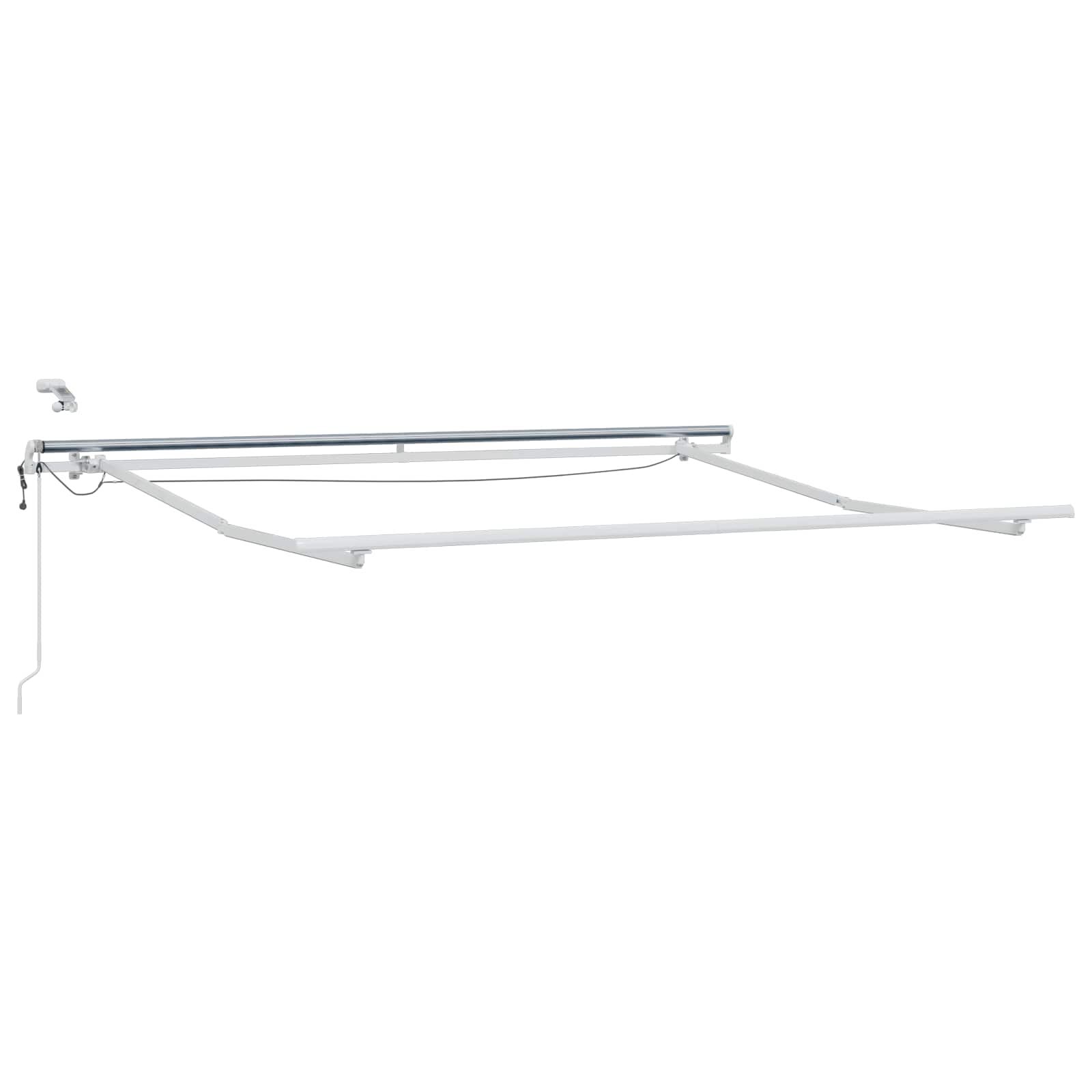Utrækkelig Markise Lys Grå og Hvid 600 × 350 cm