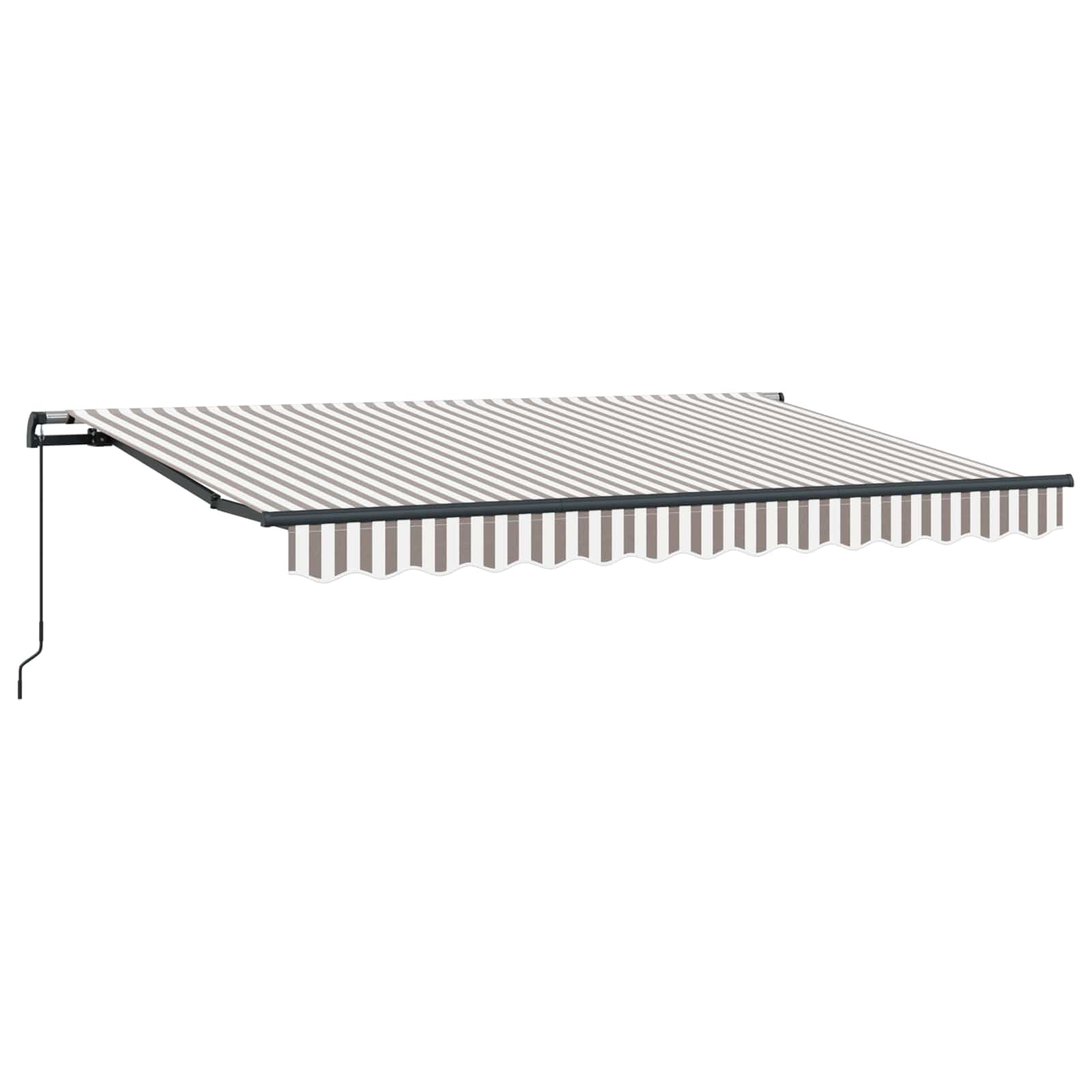 Utrækkelig Markise Lys Grå og Hvid 600 × 350 cm