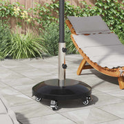 Granitsokkel med hjul til 40-50 mm mast 29 kg Sort