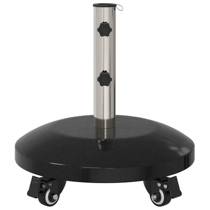 Granitsokkel med hjul til 40-50 mm mast 29 kg Sort