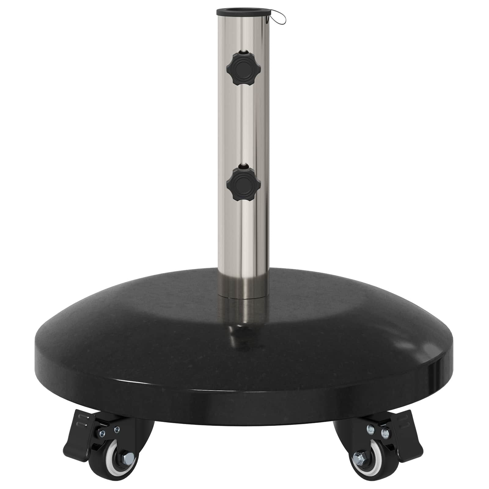 Granitsokkel med hjul til 40-50 mm mast 29 kg Sort