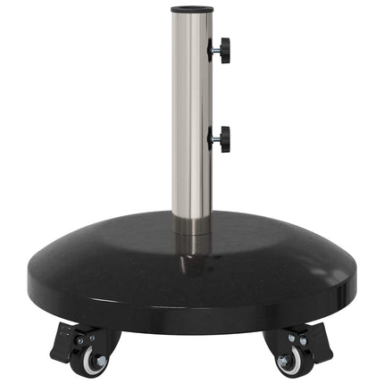 Granitsokkel med hjul til 40-50 mm mast 29 kg Sort