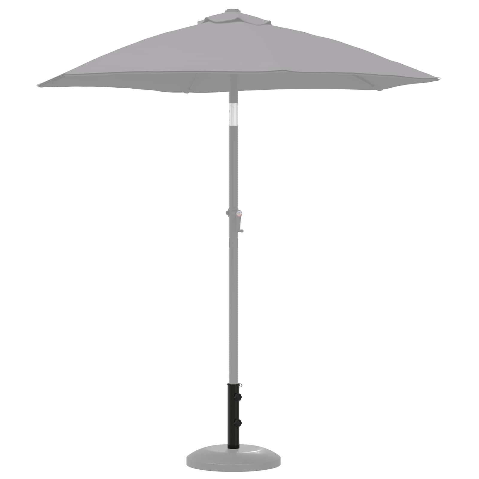 Parasolfodrør 0.6 kg Sort Jern for 40-50 mm Pole