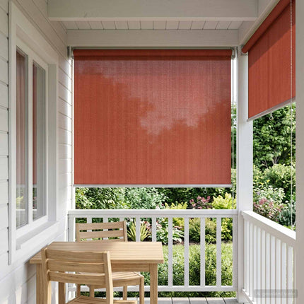 Udendørs rulleskærm 90% UV blok Terracotta 80 x 230 cm HDPE