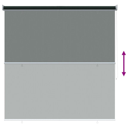 Udendørs rulleskærm 90% UV blok Mørkegrøn 140 x 140 cm HDPE