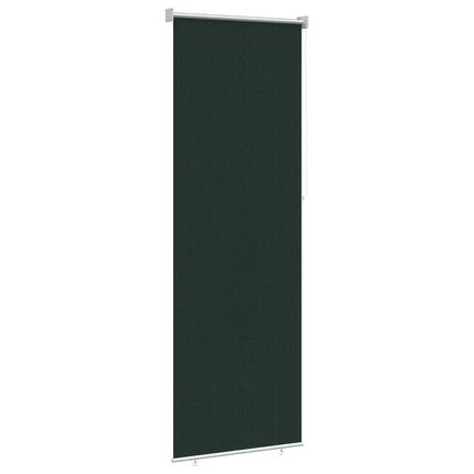 Udendørs rulleskærm 90% UV blok Mørkegrøn 80 x 230 cm HDPE