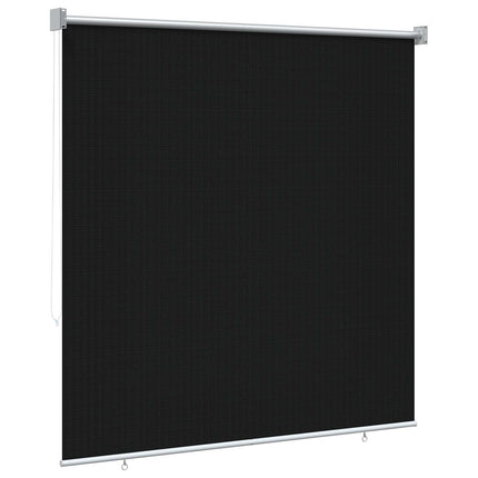 Udendørs rulleskærm 90% UV blok Sort 140 x 140 cm HDPE