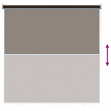 Udendørs rulleskærm 90% UV blok Brun 140 x 140 cm HDPE