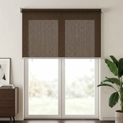 Udendørs rulleskærm 90% UV blok Brun 80 x 230 cm HDPE