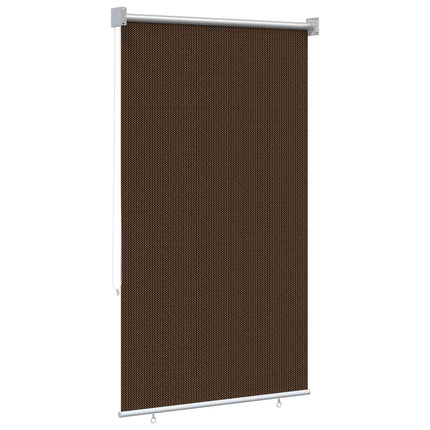 Udendørs rulleskærm 90% UV blok Brun 80 x 230 cm HDPE