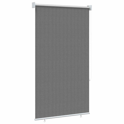 Udendørs rulleskærm 90% UV blok Lysegrå 80 x 140 cm HDPE