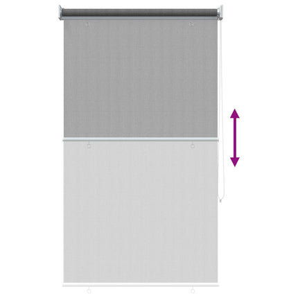 Udendørs rulleskærm 90% UV blok Lysegrå 80 x 140 cm HDPE