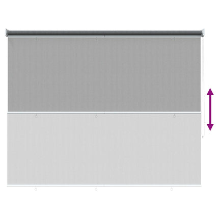 Udendørs rulleskærm 90% UV blok Lysegrå 140 x 140 cm HDPE