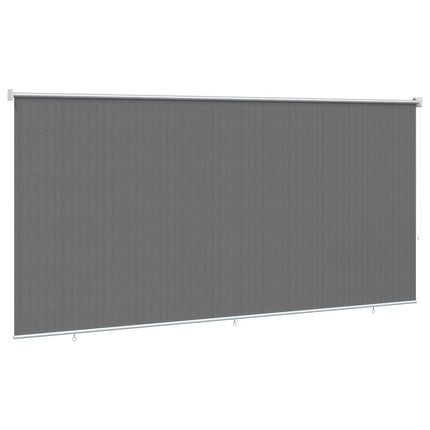 Udendørs rulleskærm 90% UV blok Lysegrå 350 x 140 cm HDPE