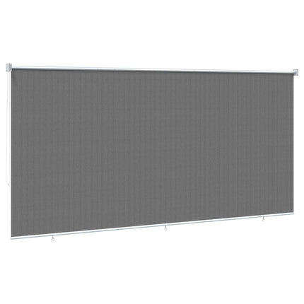 Udendørs rulleskærm 90% UV blok Lysegrå 350 x 140 cm HDPE