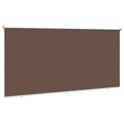 Udendørs rulleskærm 90% UV blok Gråbrun 400 x 140 cm HDPE