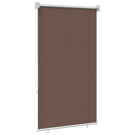 Udendørs rulleskærm 90% UV blok Gråbrun 80 x 230 cm HDPE
